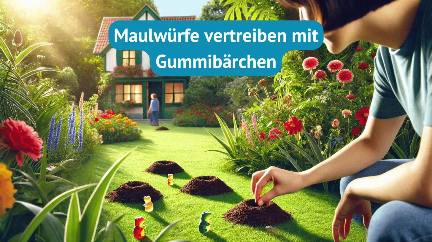 Maulwurf vertreiben mit Gummibärchen