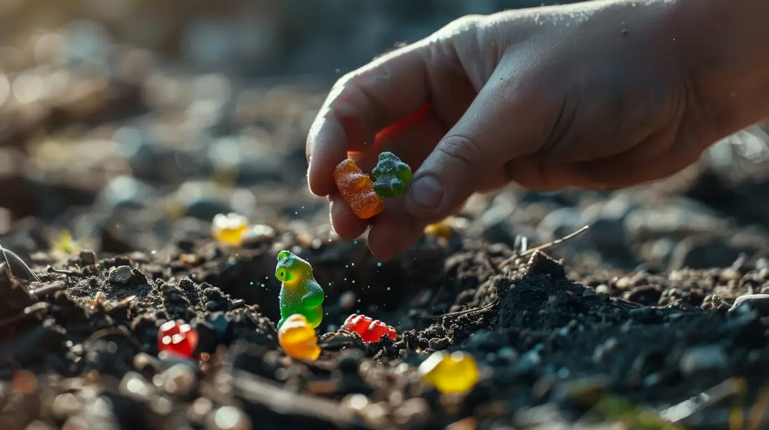 Maulwurf vertreiben mit Gummibärchen