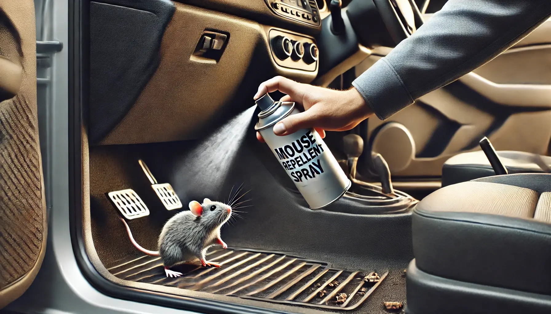 Maus im Auto loswerden mit Mäusespray