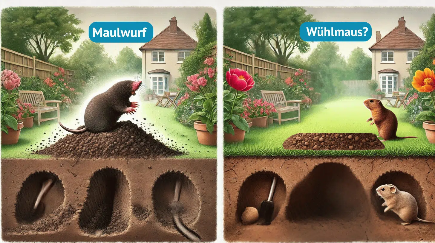 Wühlmäuse loswerden Unterschied zwischen Maulwurf und Wühlmauhügel