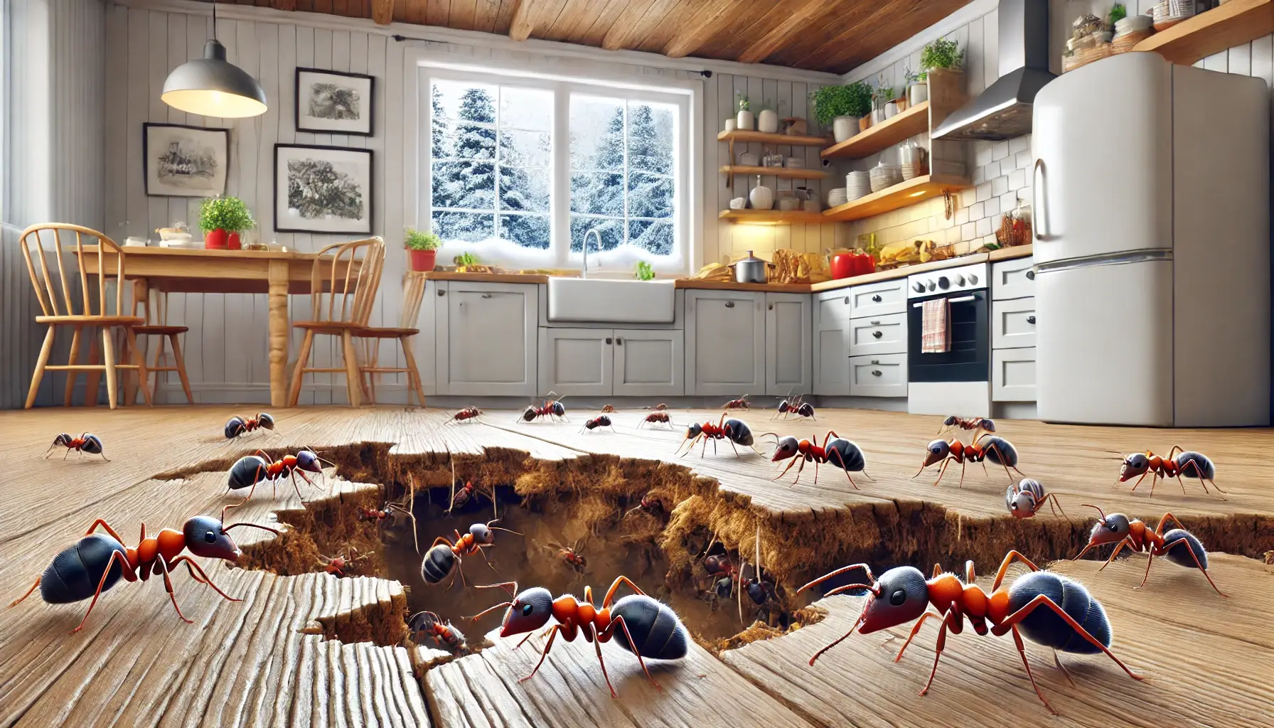 gefahren und schäden durch ameisen im Winter in haus