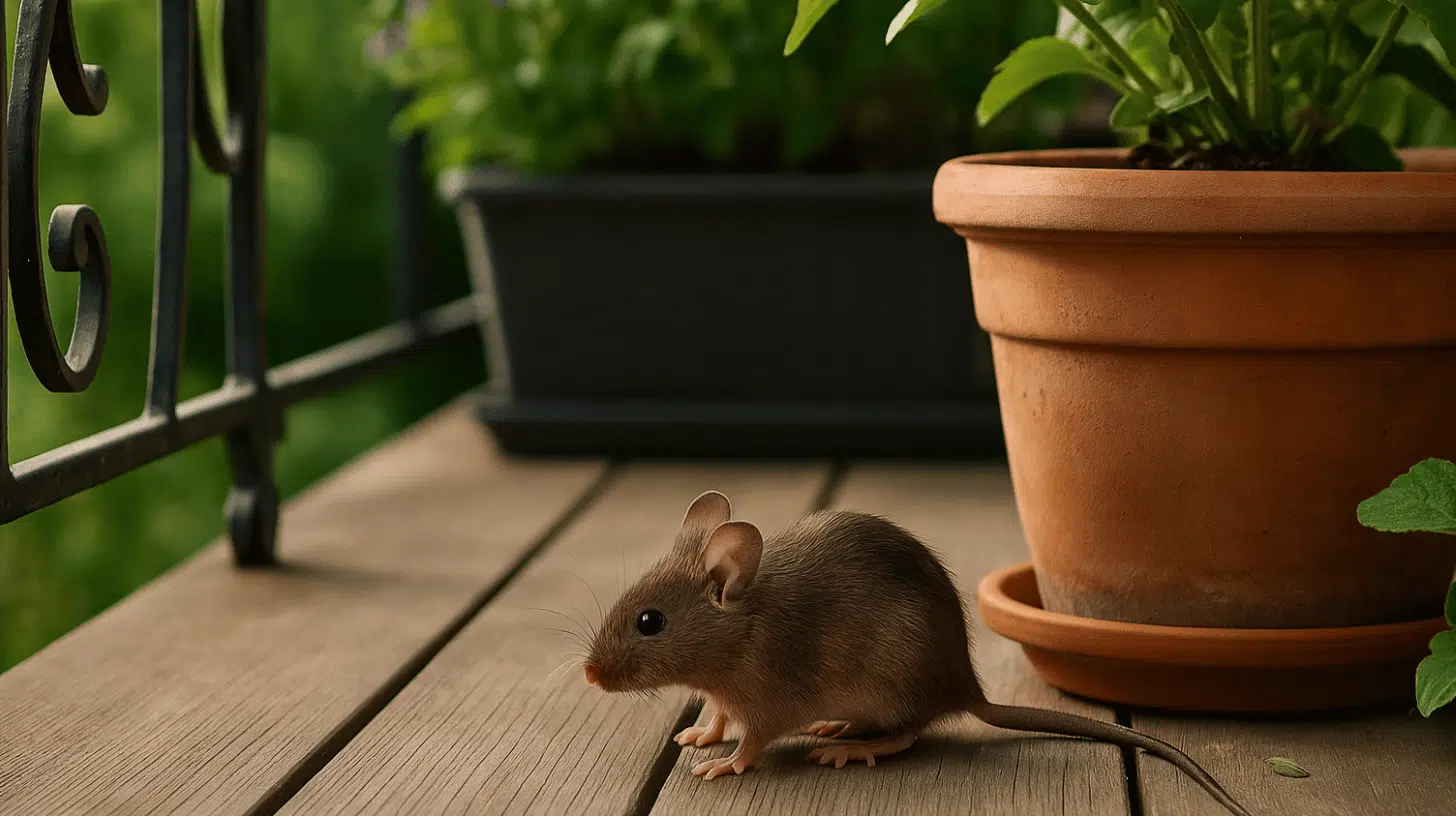 mäuse auf dem balkon
