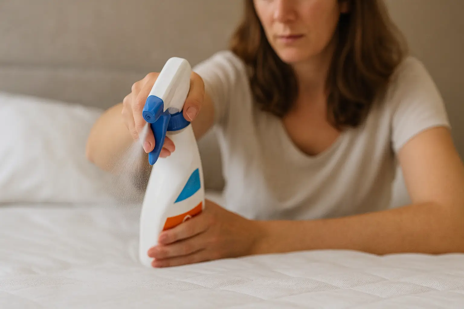 meine empfehlung das Patronus Milben spray bei milben bettwäsche
