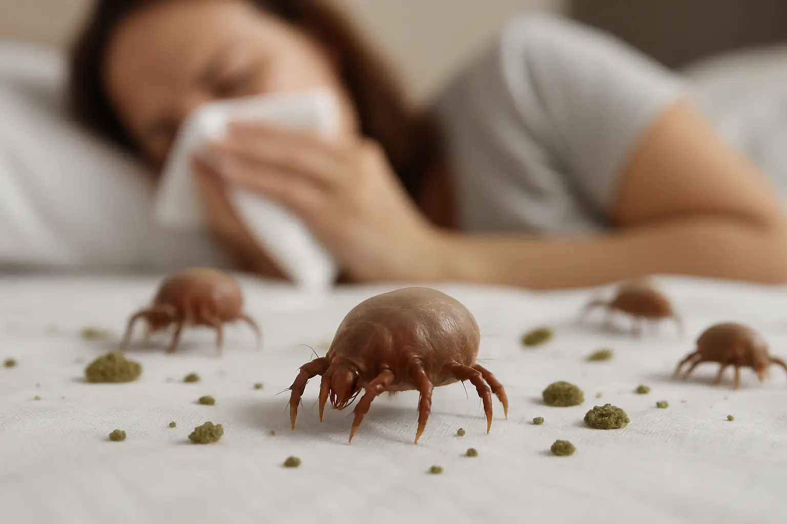 wie milben bettwäsche allergien auslöst